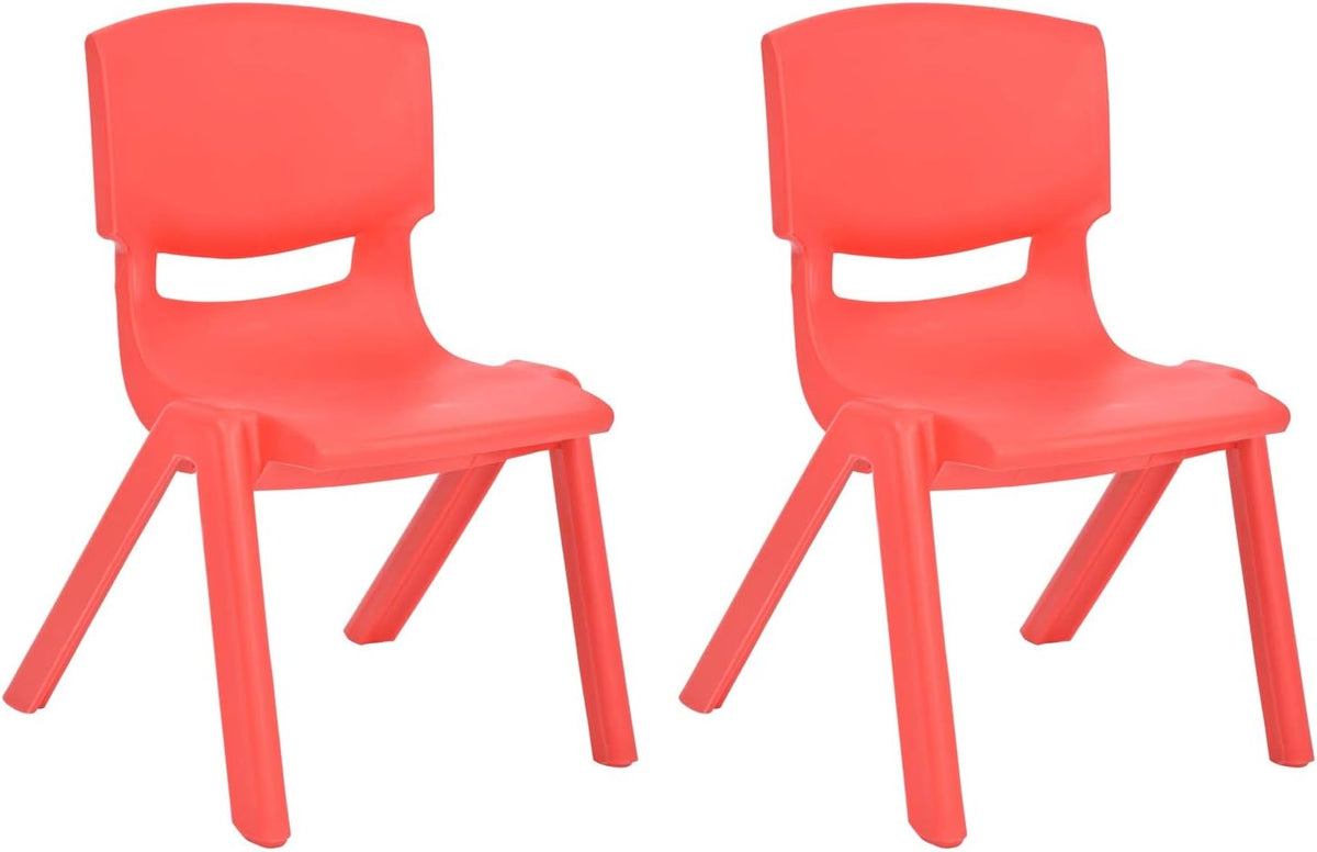 Yellow Stackable Plastic Kids Learning Chairs, 2-Pack D790