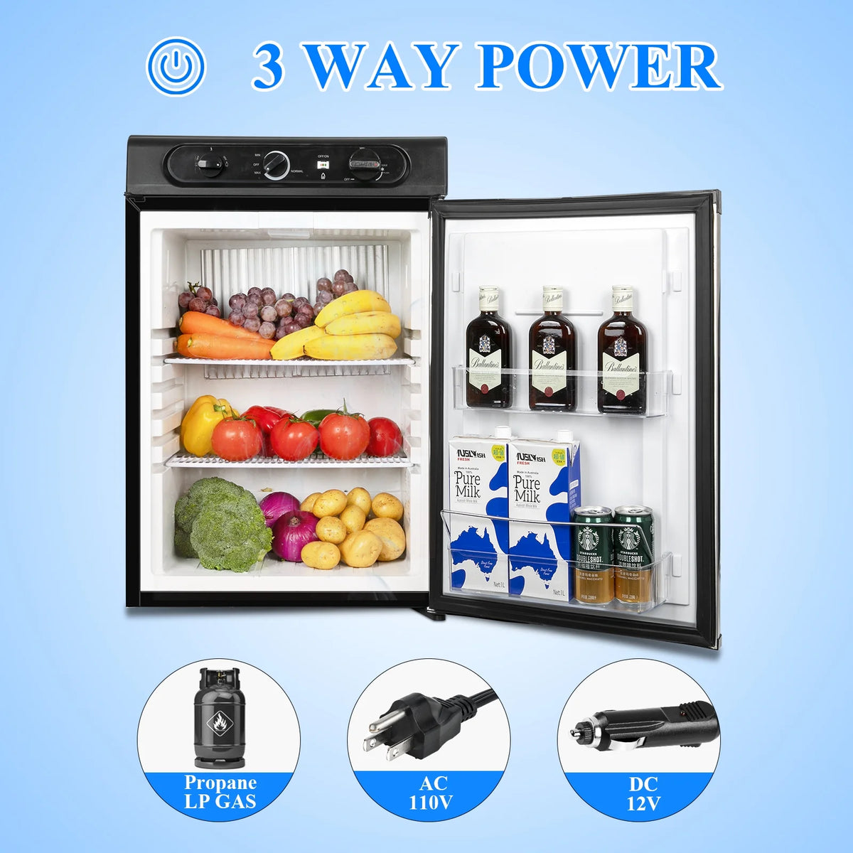 3 Way 2.1 Cu.Ft Propane Refrigerator U227583
