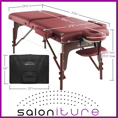 Lightweight Bi-Fold Memory Foam Massage Table with Carrying Case C804269