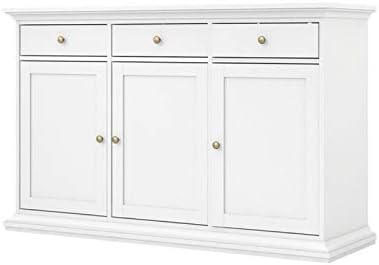 White 3 Door 3 Drawer Sideboard Cabinet V247