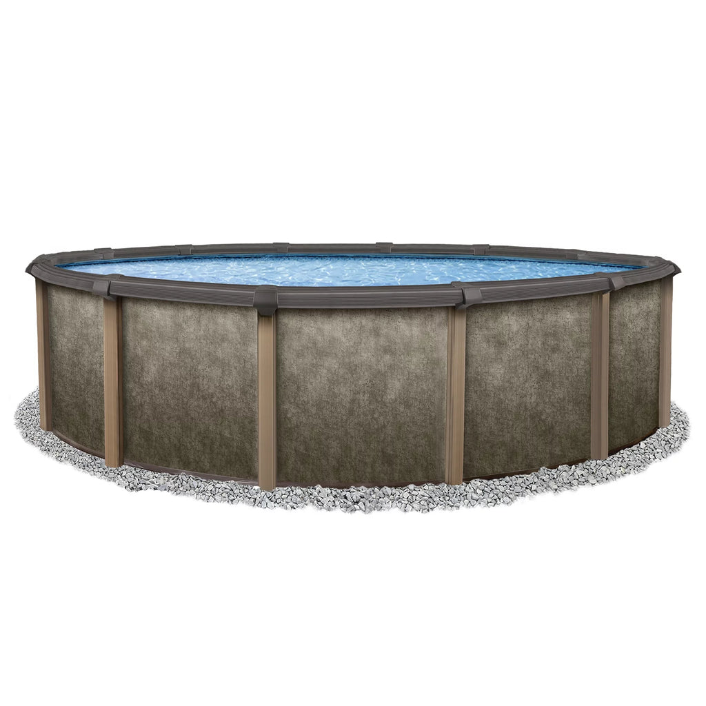 24-ft Round 54-in Deep Metal Wall Swimming Pool A900425