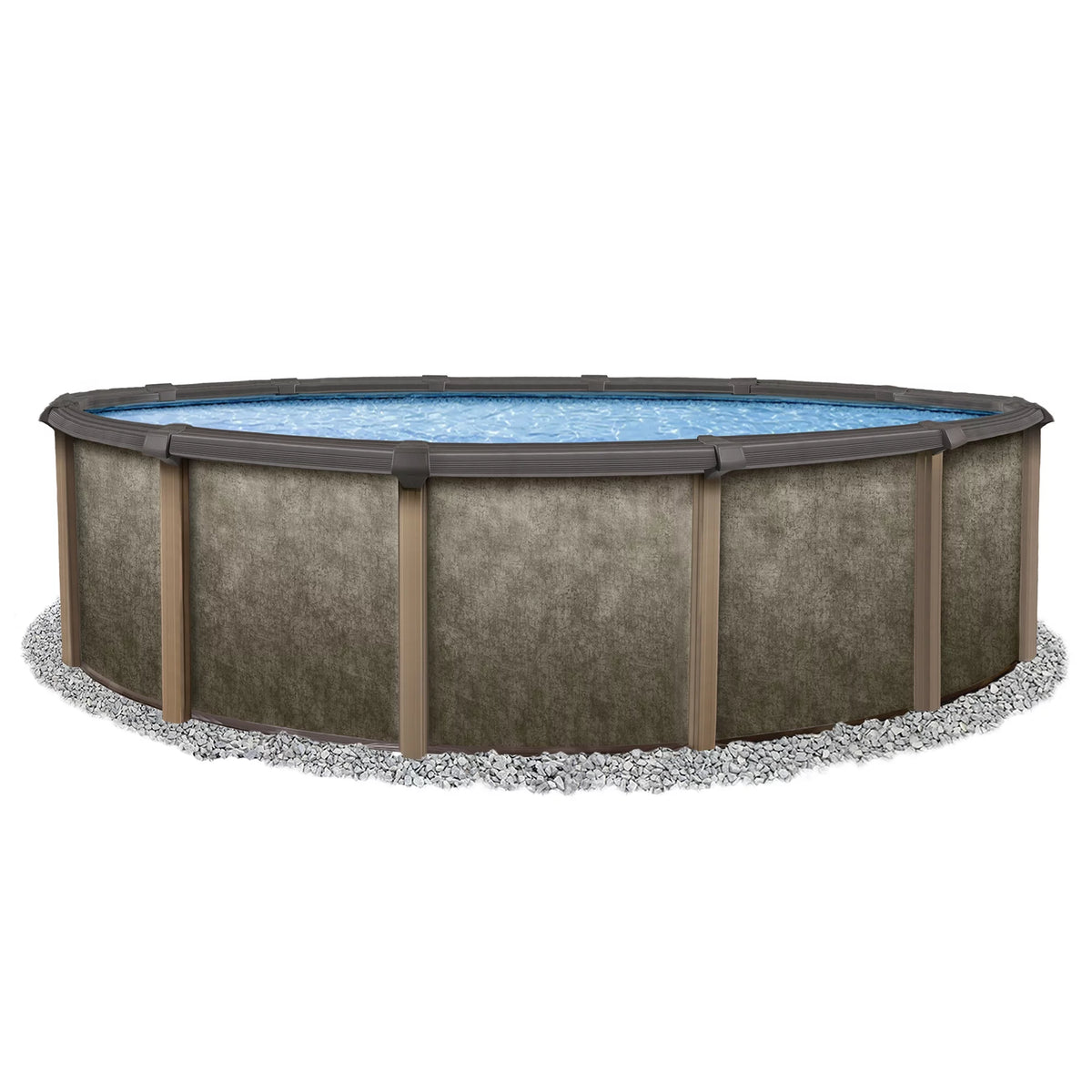 24-ft Round 54-in Deep Metal Wall Swimming Pool A900425