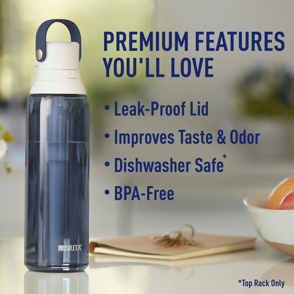26oz Leak Proof Filtered Water Bottle with Straw U5109