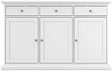 White 3 Door 3 Drawer Sideboard Cabinet V247