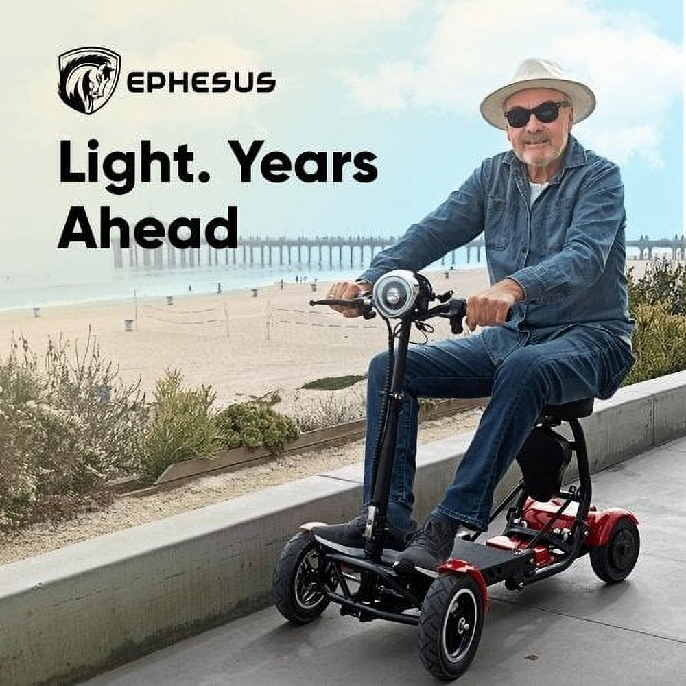 Folding Mobility Scooter 4-Wheel Long Range Blue M50733