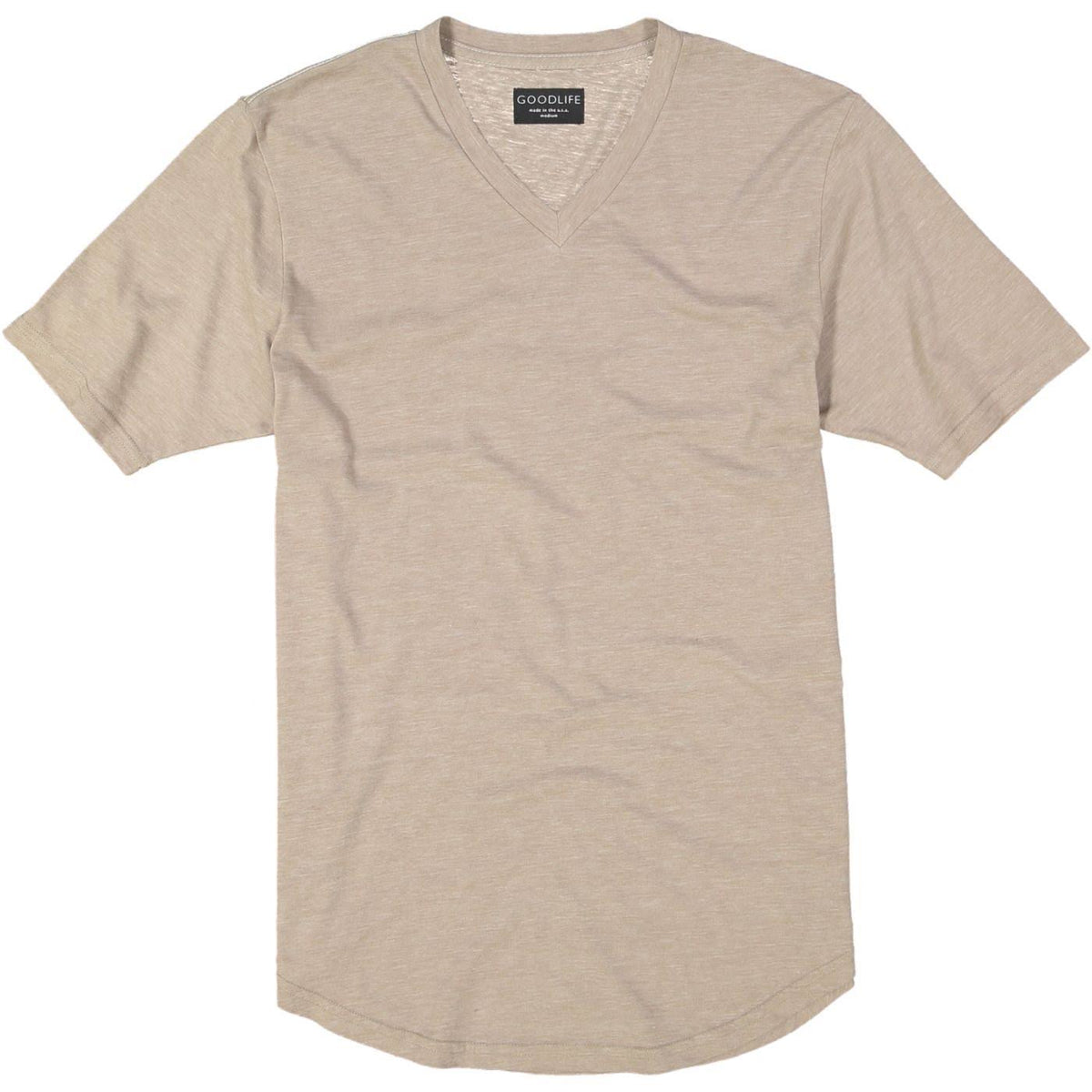 Tri-Blend Scallop V-Neck in Cool Blue, Size: X-Large O98017