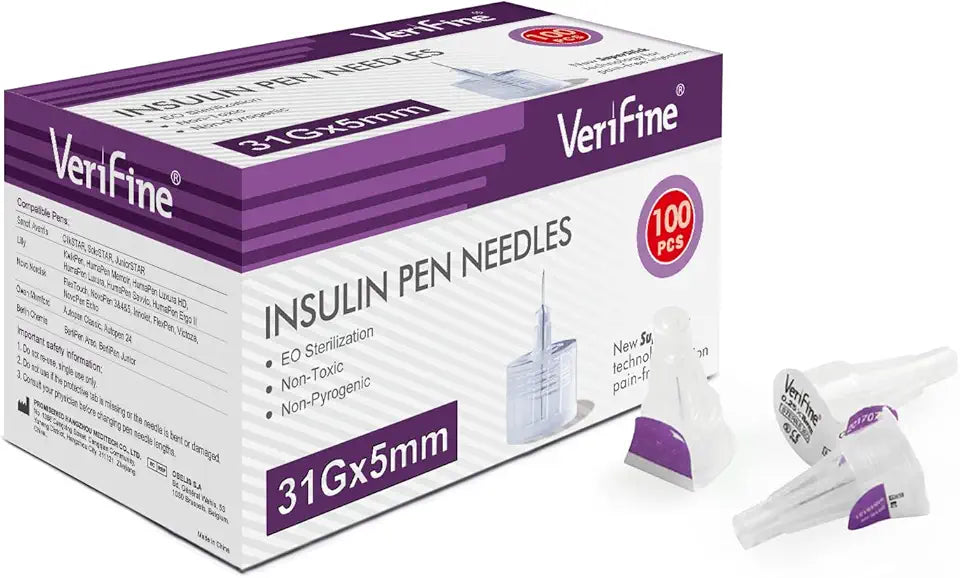 Insulin Pen Needles 31G 5mm 100 Count Z1283