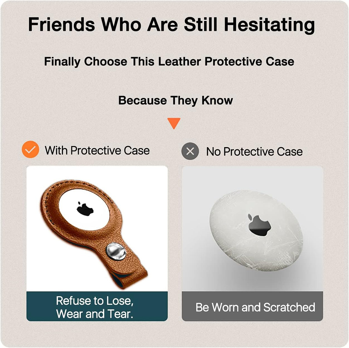 Leather Airtags Keychain 1 Pack F963391
