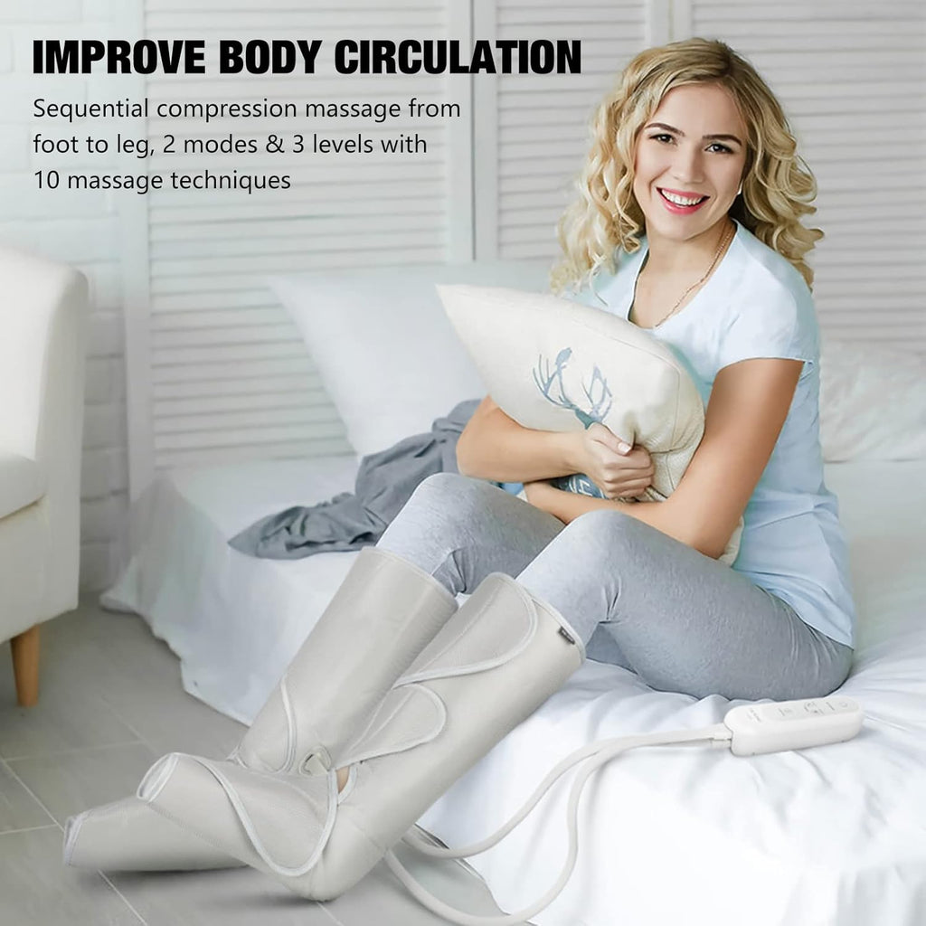 Air Compression Foot and Calf Massager with Handheld Controller B9226
