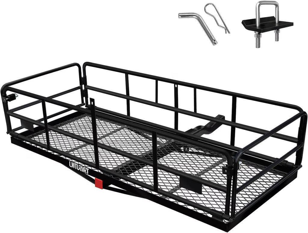Folding Vehicle Cargo Basket 60" x 24" x 14" for 2" Receiver Y1581