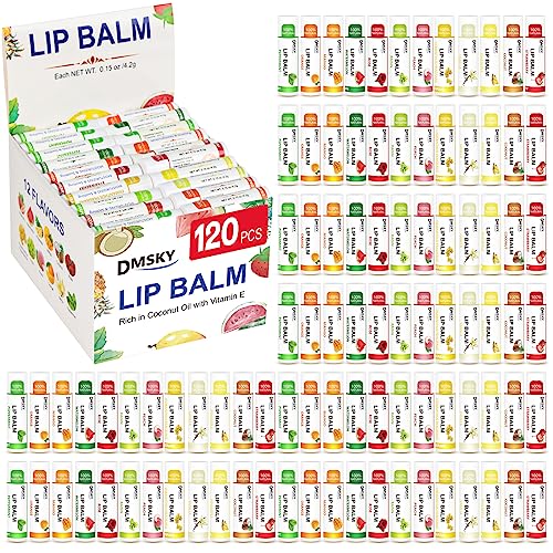 Natural Lip Balm 36 Pack with Vitamin E and Coconut Oil V846