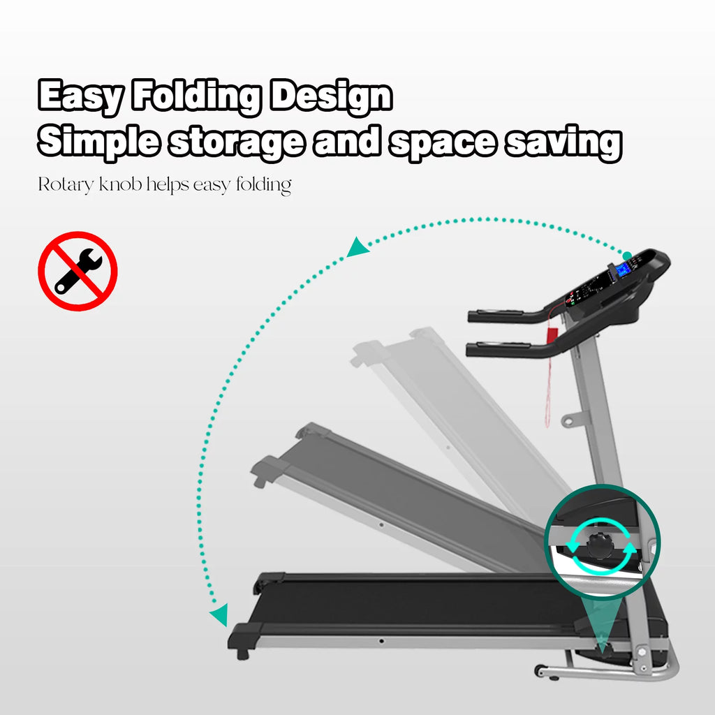 Foldable Electric Treadmill 2.5HP 265LBS Weight Capacity O8682