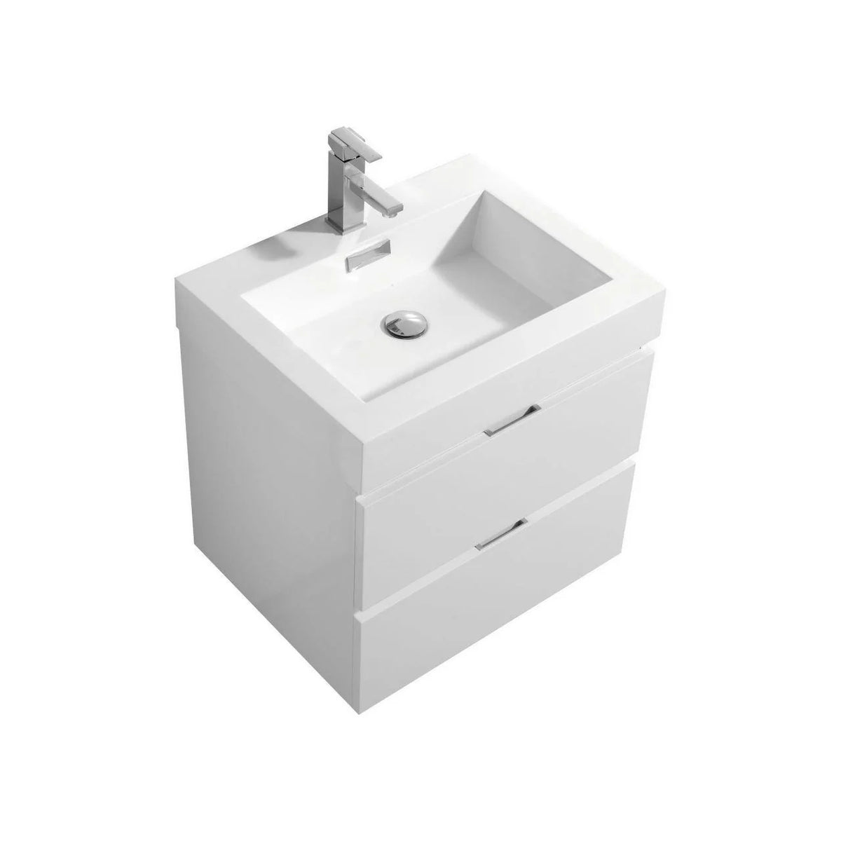 24 in. Wall Mount High Gloss White Bathroom Vanity K465538