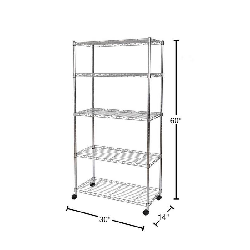5-Tier Steel Wire Shelving System W3615