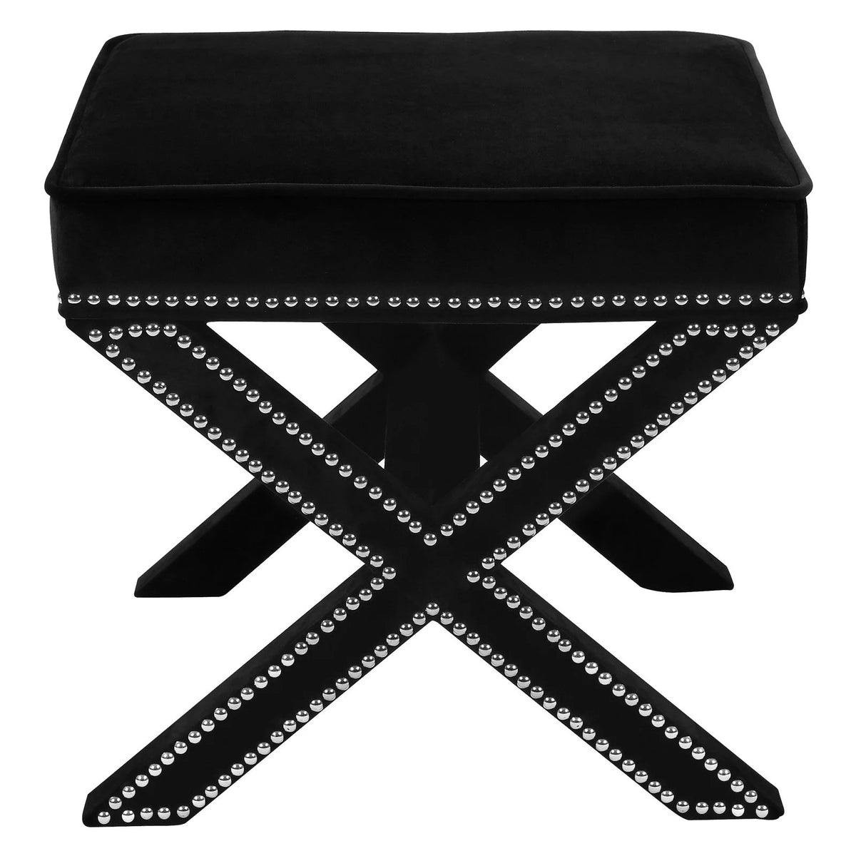 Navy Velvet Ottoman/Bench Z6097