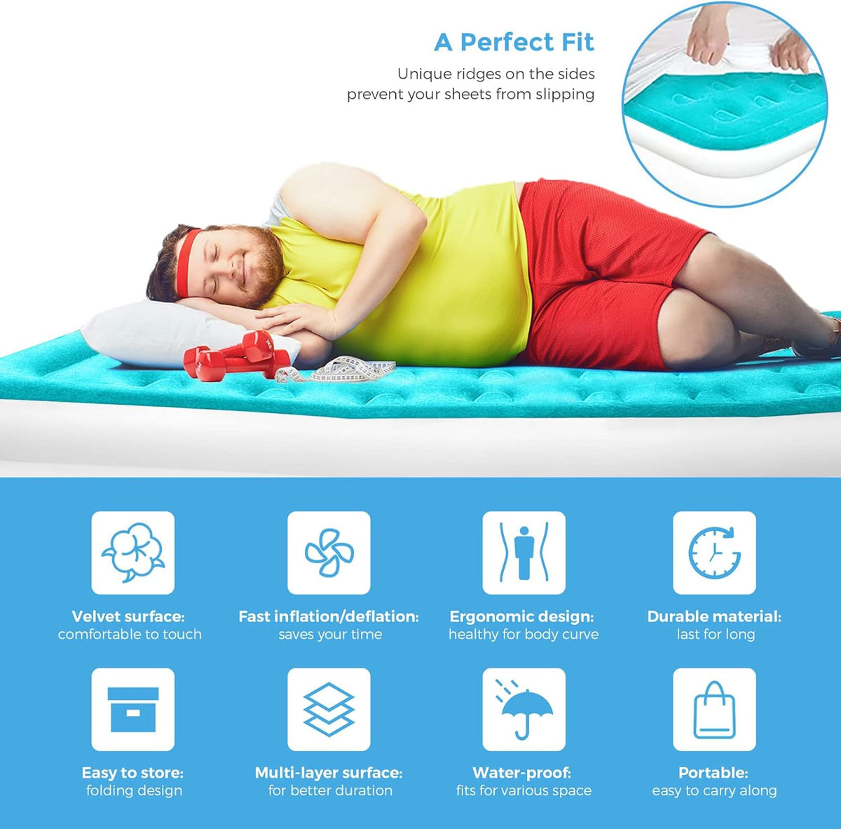 Queen Inflatable Air Mattress with Built-in Pump U1214