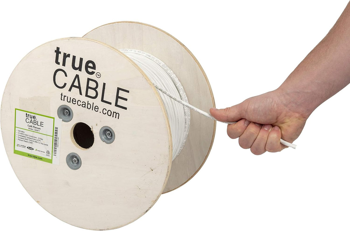 500ft Blue 23AWG 4 Pair Solid Bare Copper Bulk Ethernet Cable X319