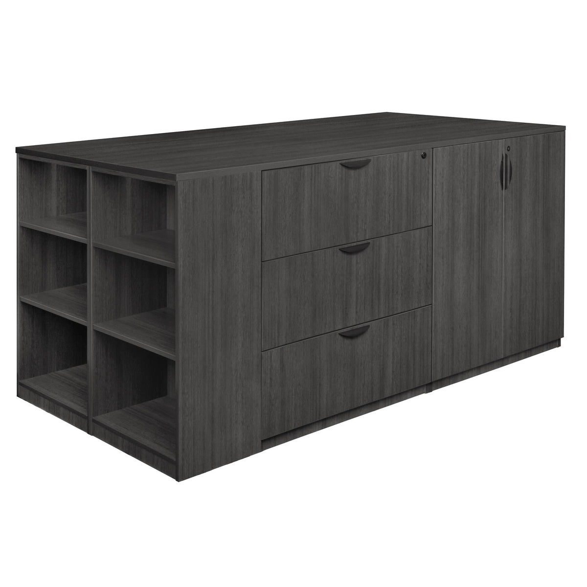 Ash Grey Stand Up Quad with Bookcase End Top N2853