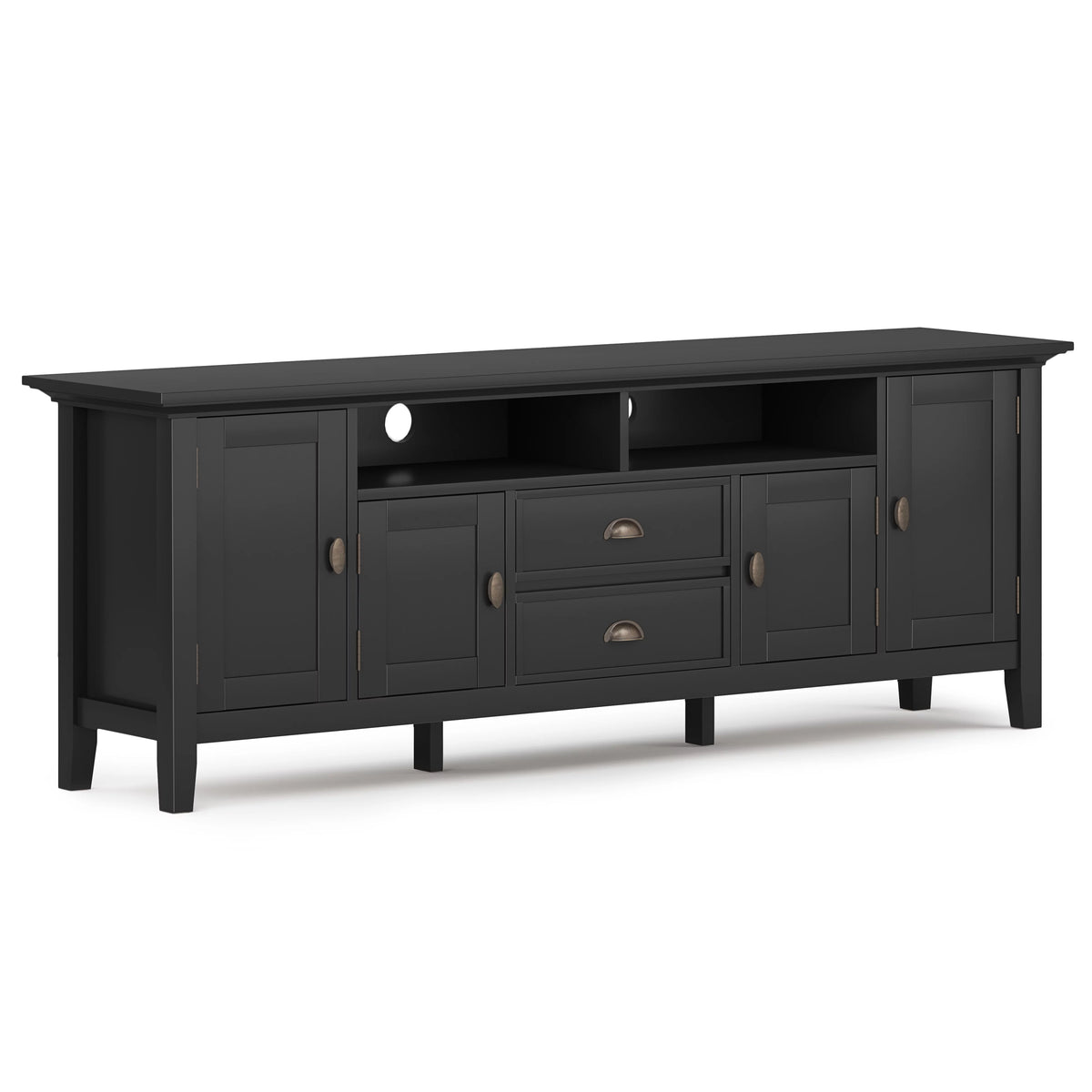 Black Wood 72 inch TV Media Stand C70715
