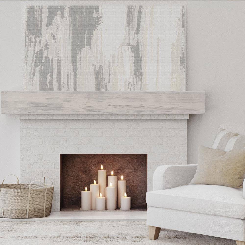 Sandblasted Faux Wood Fireplace Mantel I285