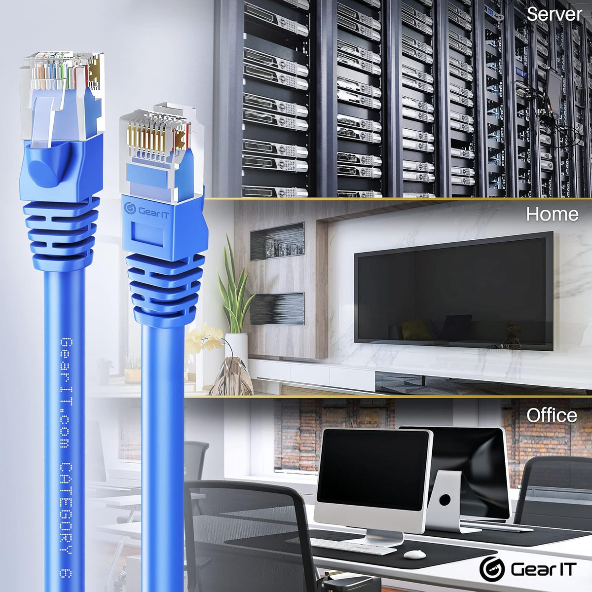 Cat 6 Ethernet Cable 5 ft 24-Pack Blue Z465