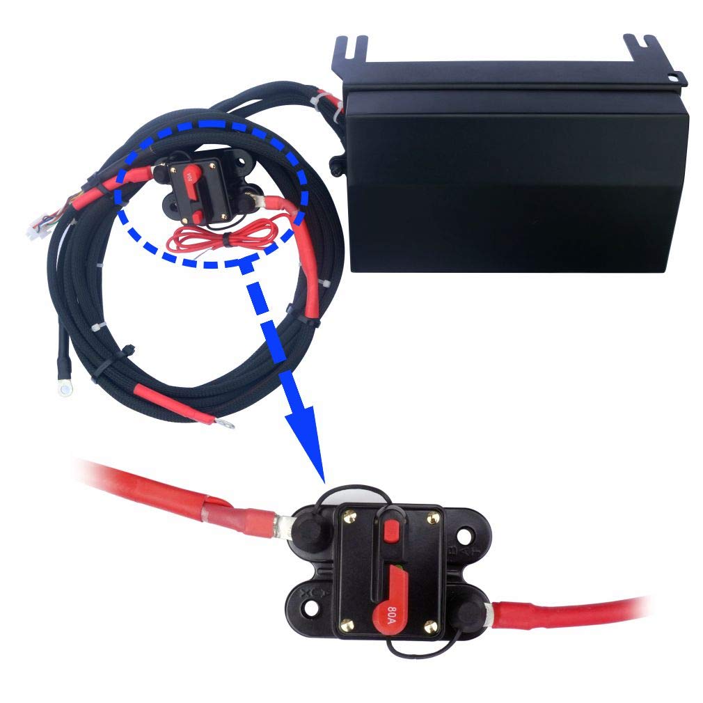 6 Gang Rocker Switch Panel with Blue Backlight Control Pod and Relay Box C1557