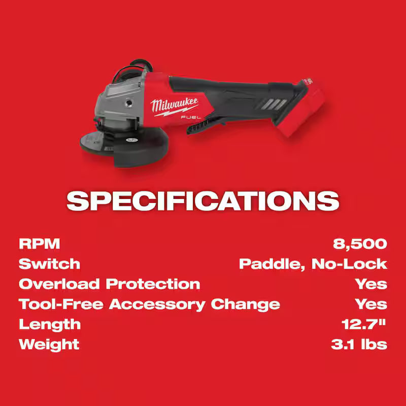 18V Lithium-Ion Brushless Cordless 4-1/2 in./5 in. Grinder and Hammer Drill D7832