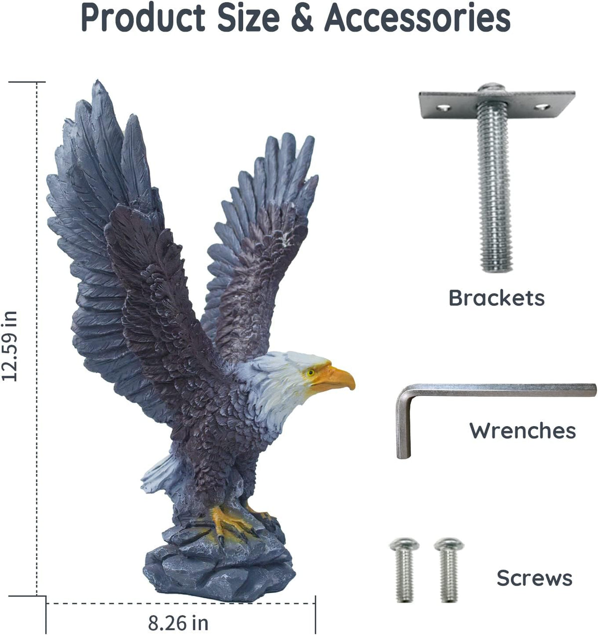 10.62 Inch Eagle Flagpole Topper R238154