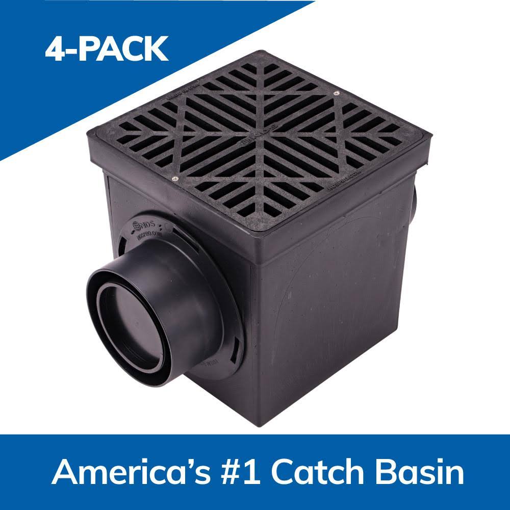9 in. Square Catch Basin Drain Kit 4-Pack N2588