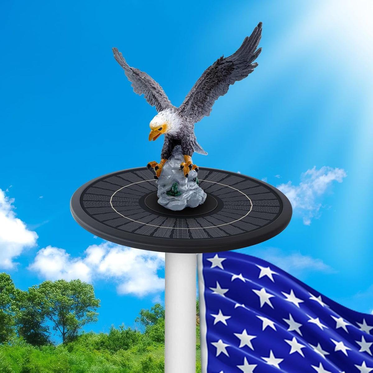 10.62 Inch Eagle Flagpole Topper R238154