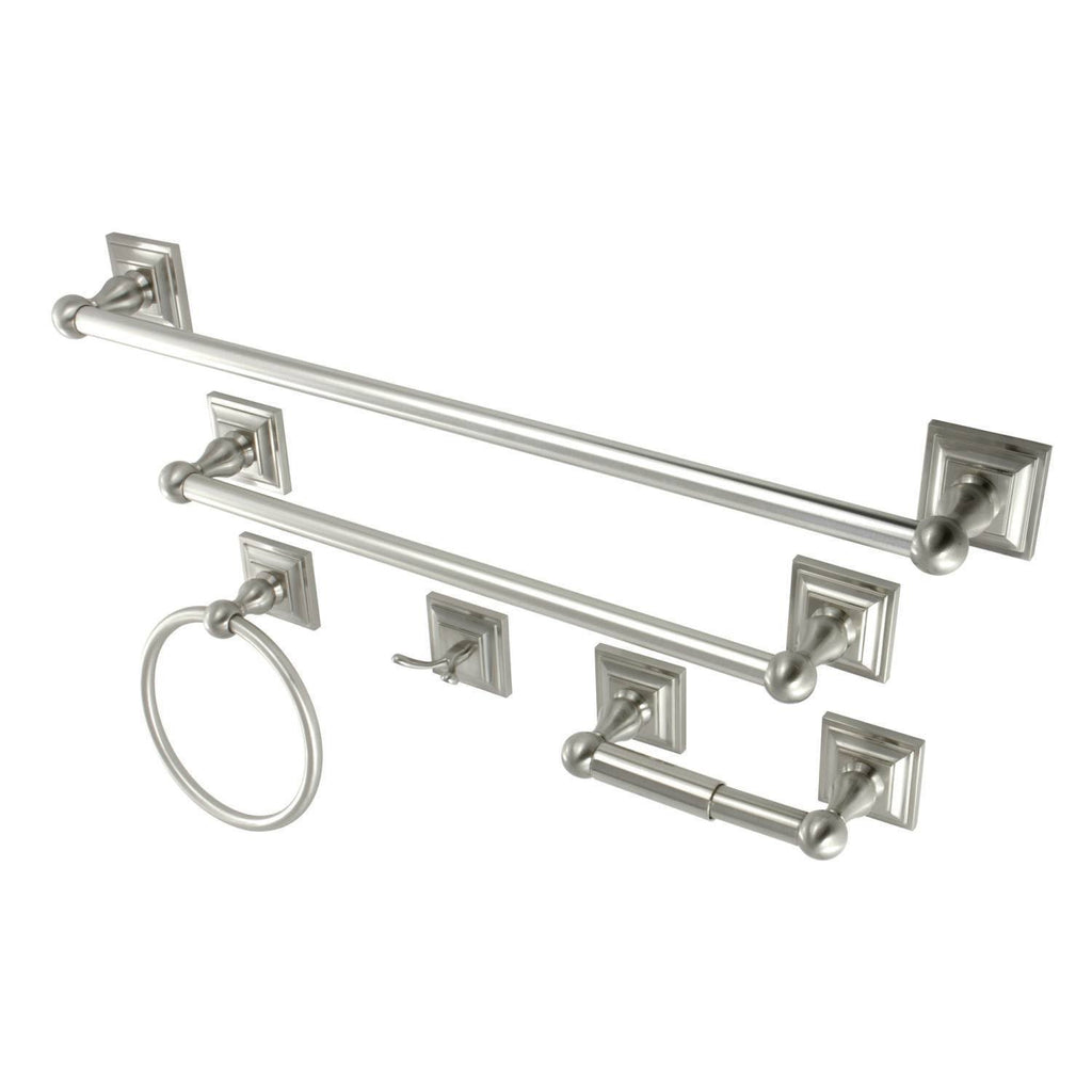 5pc Brushed Nickel Bathroom Accessory Set M77691