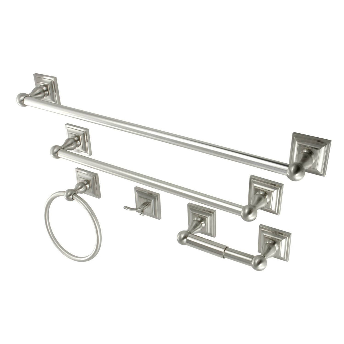 5pc Brushed Nickel Bathroom Accessory Set M77691