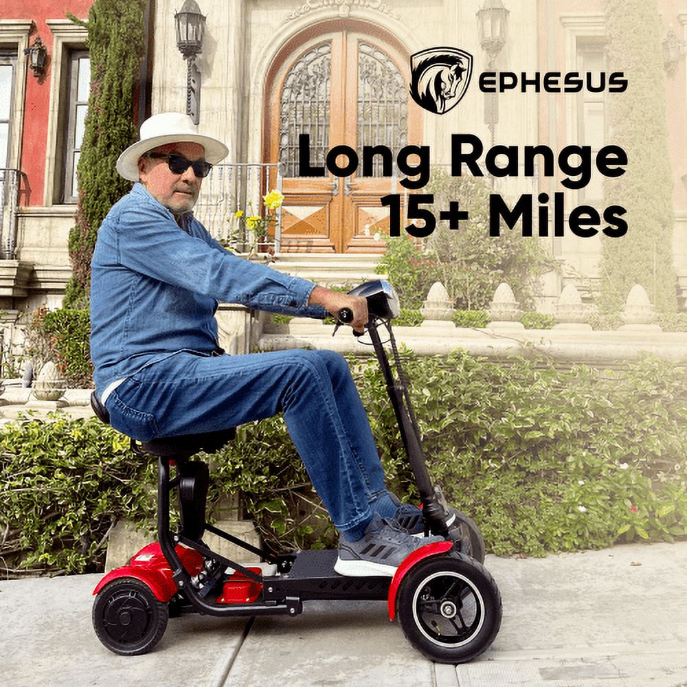 Folding Mobility Scooter 4-Wheel Long Range Blue M50733