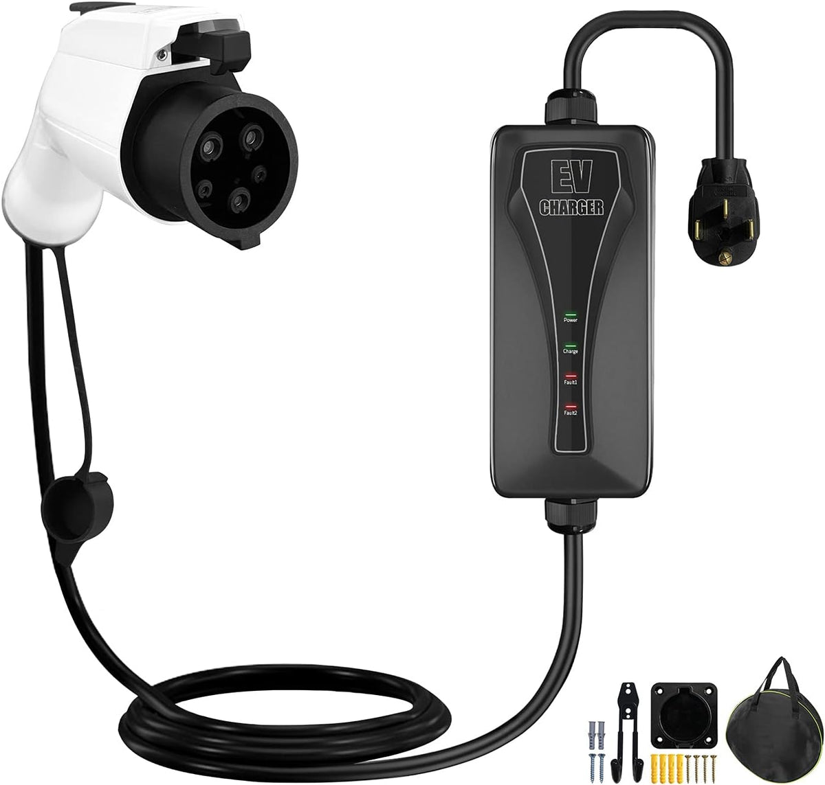Portable Level 2 EV Charger with NEMA 14-50 Plug, 25FT Cable N132997