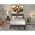 Black 2 Piece Wooden Bedroom Set Y136