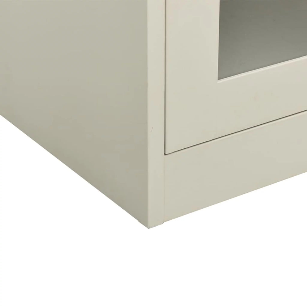 Light Gray 2 Glass Door Steel Filing Cabinet A83165