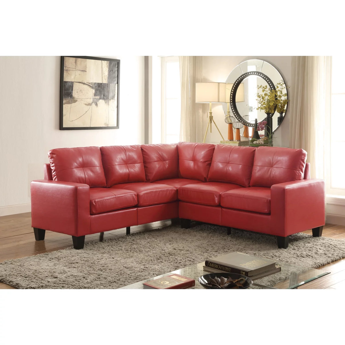 Red Sectional V40172