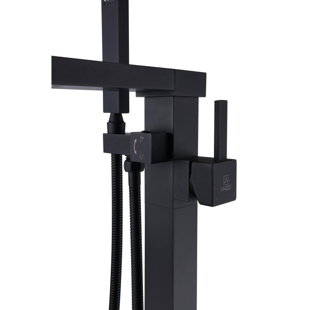 Matte Black Claw Foot Tub Faucet with Hand Shower Y93422