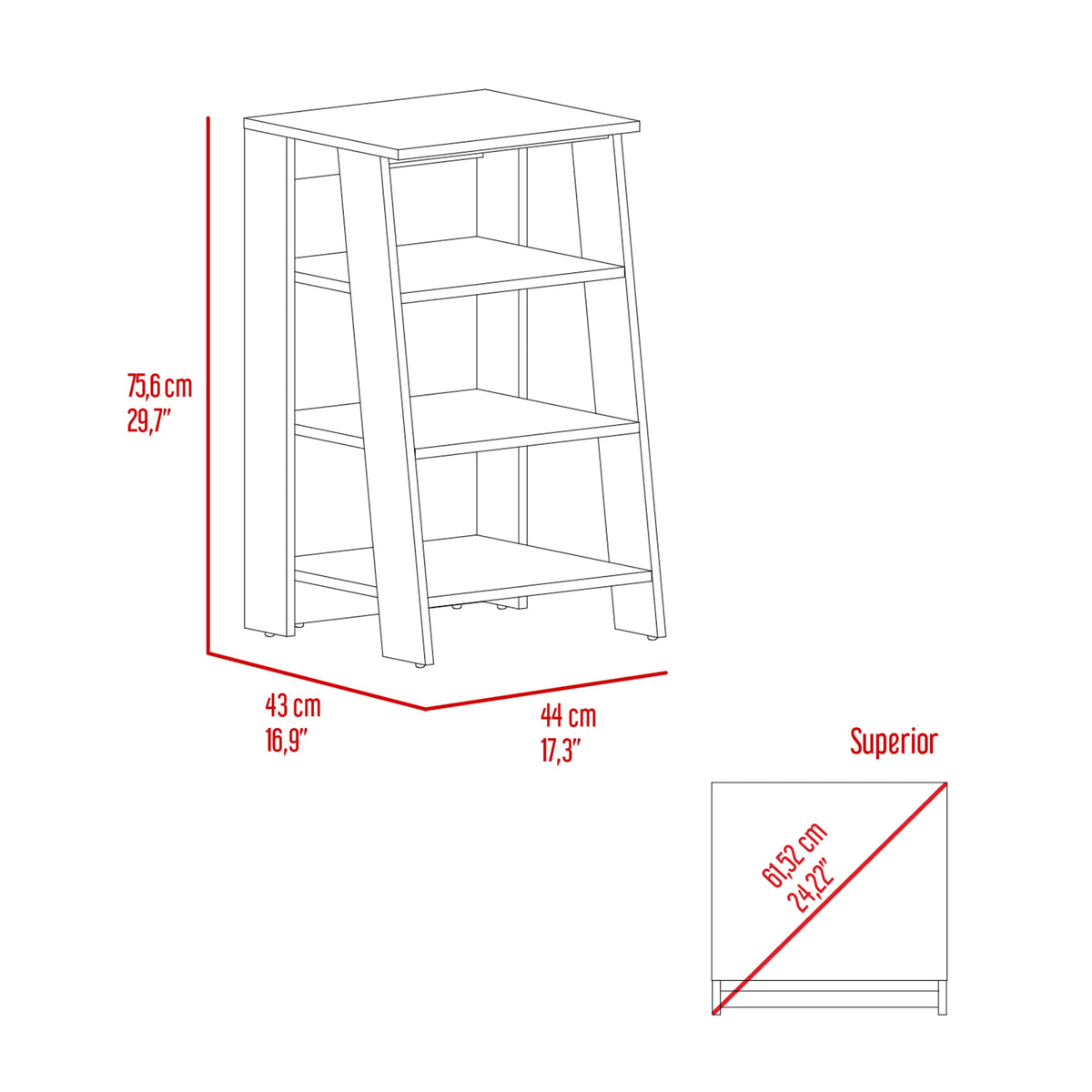 4-Shelf Linen Cabinet Light Oak and White E483150