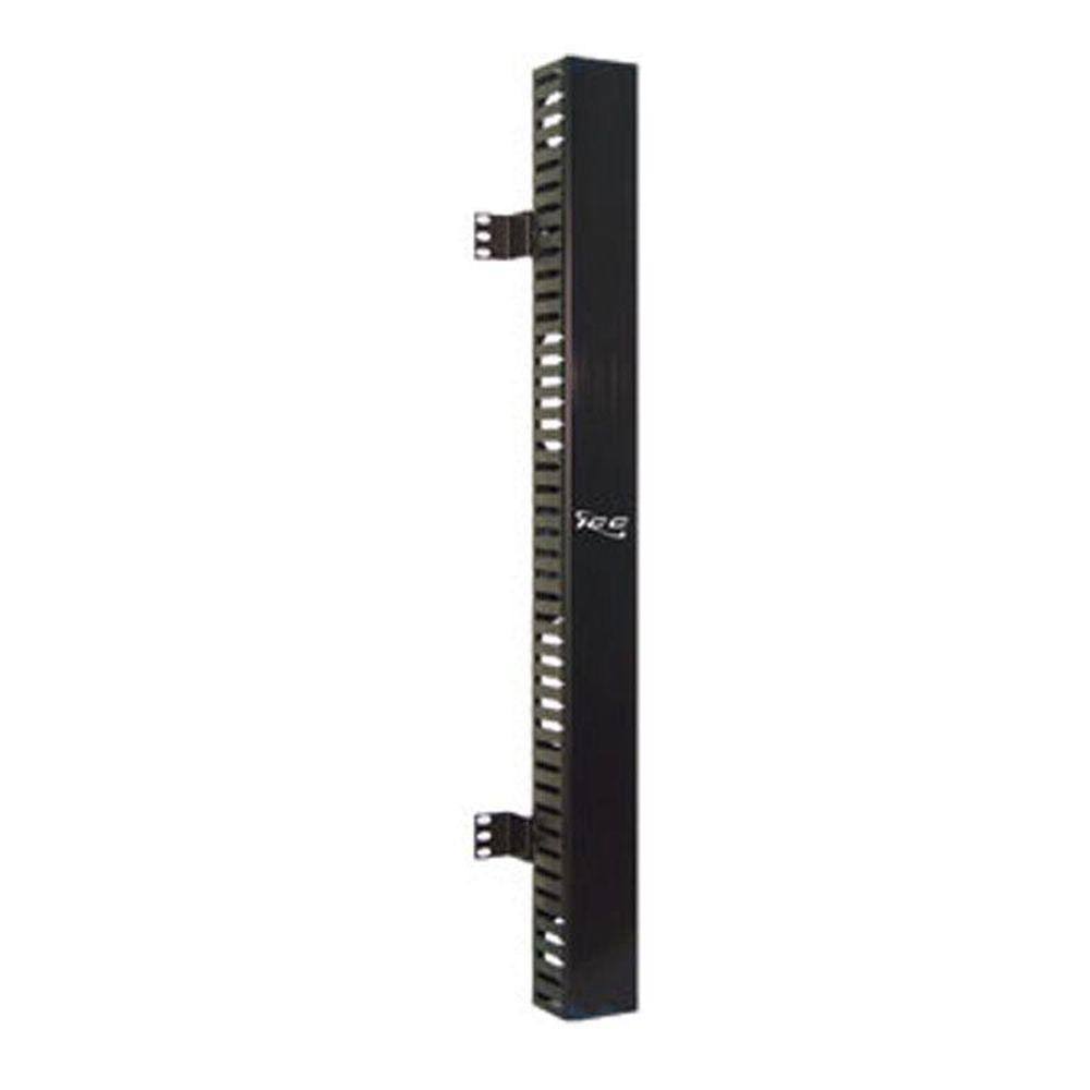 Black PVC Vertical Cable Management Panel O117