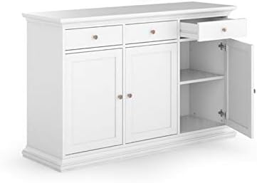 White 3 Door 3 Drawer Sideboard Cabinet V247