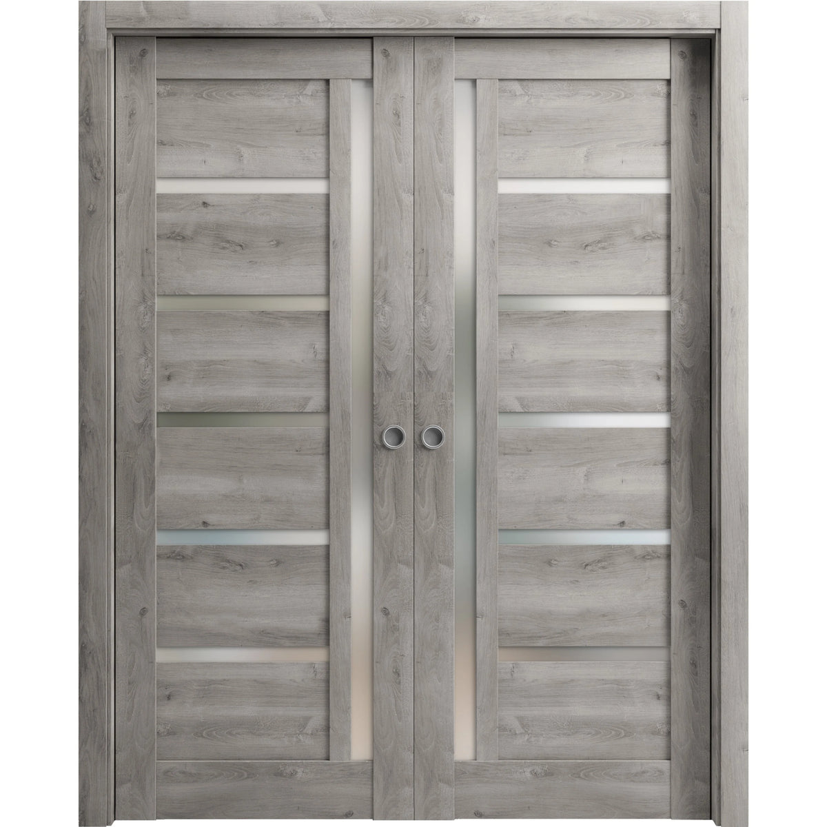 Sliding French Double Pocket Doors 64 x 96 inches Solid Wood Interior Doors P822