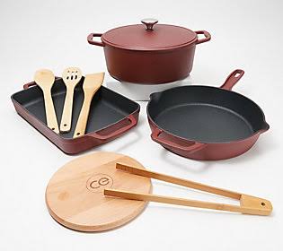 Red Cast Iron 4-pc Cookware Set F330339