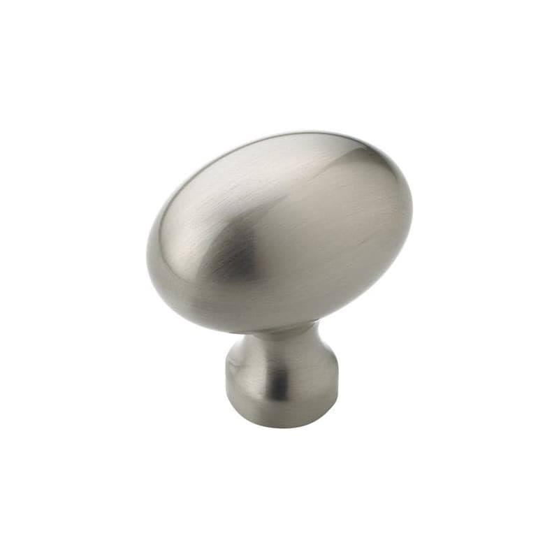 1-3/8 inch Oval Cabinet Knob Satin Nickel C75955