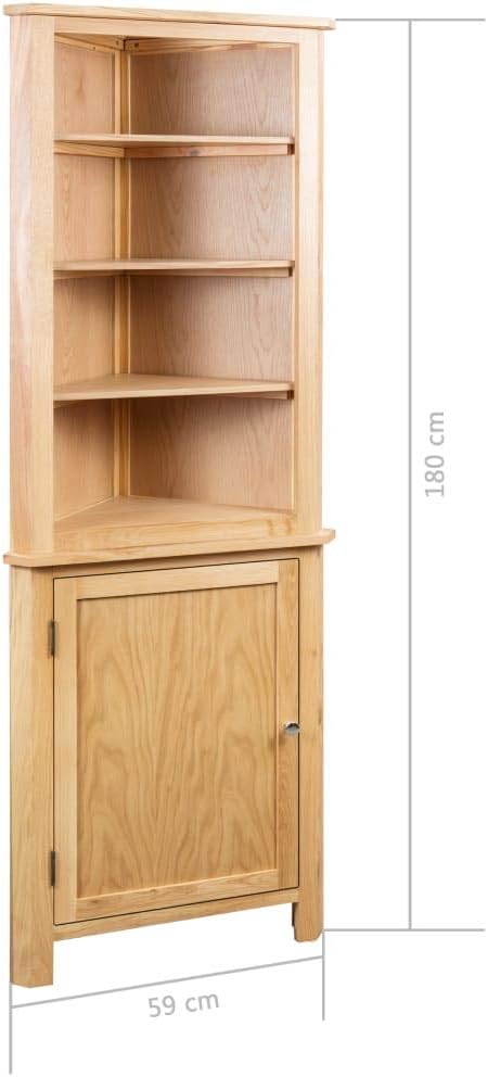 Solid Oak Wood Corner Cabinet H7650