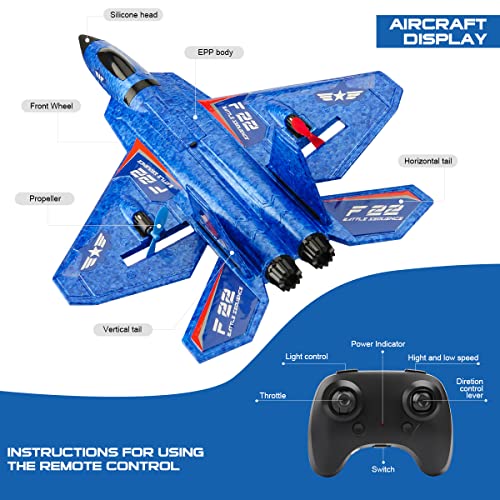 2.4Ghz 2 Channel Remote Control F22 RC Airplane C1635