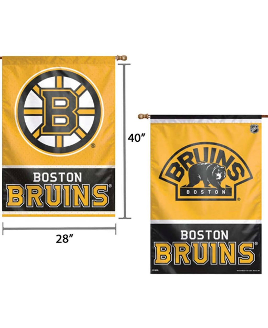 Boston Bruins Two-Sided Vertical Flag W321
