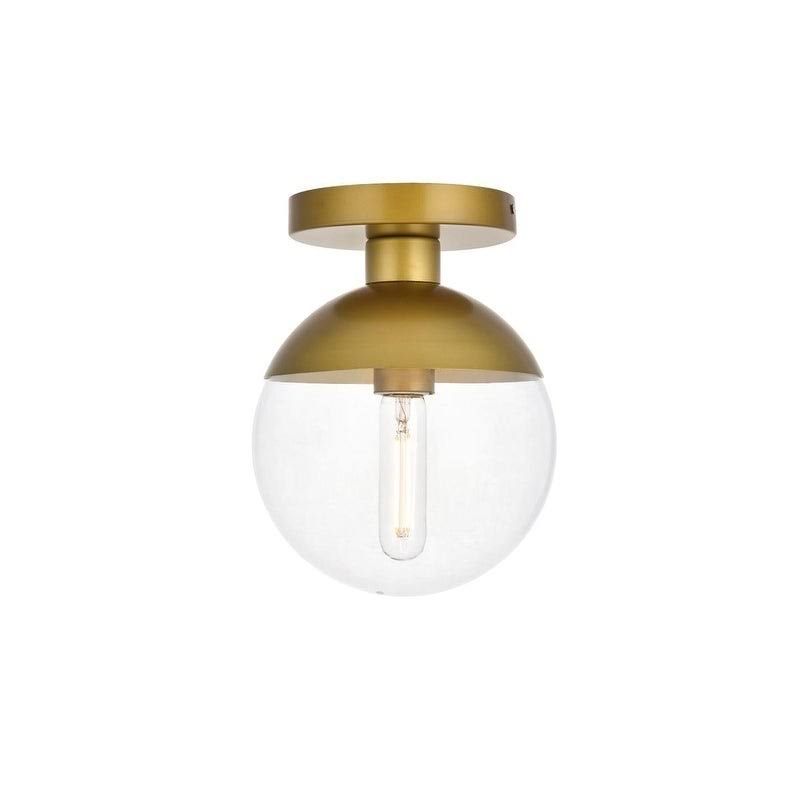 Clear Glass 1-Light Flush Mount Chrome L54573