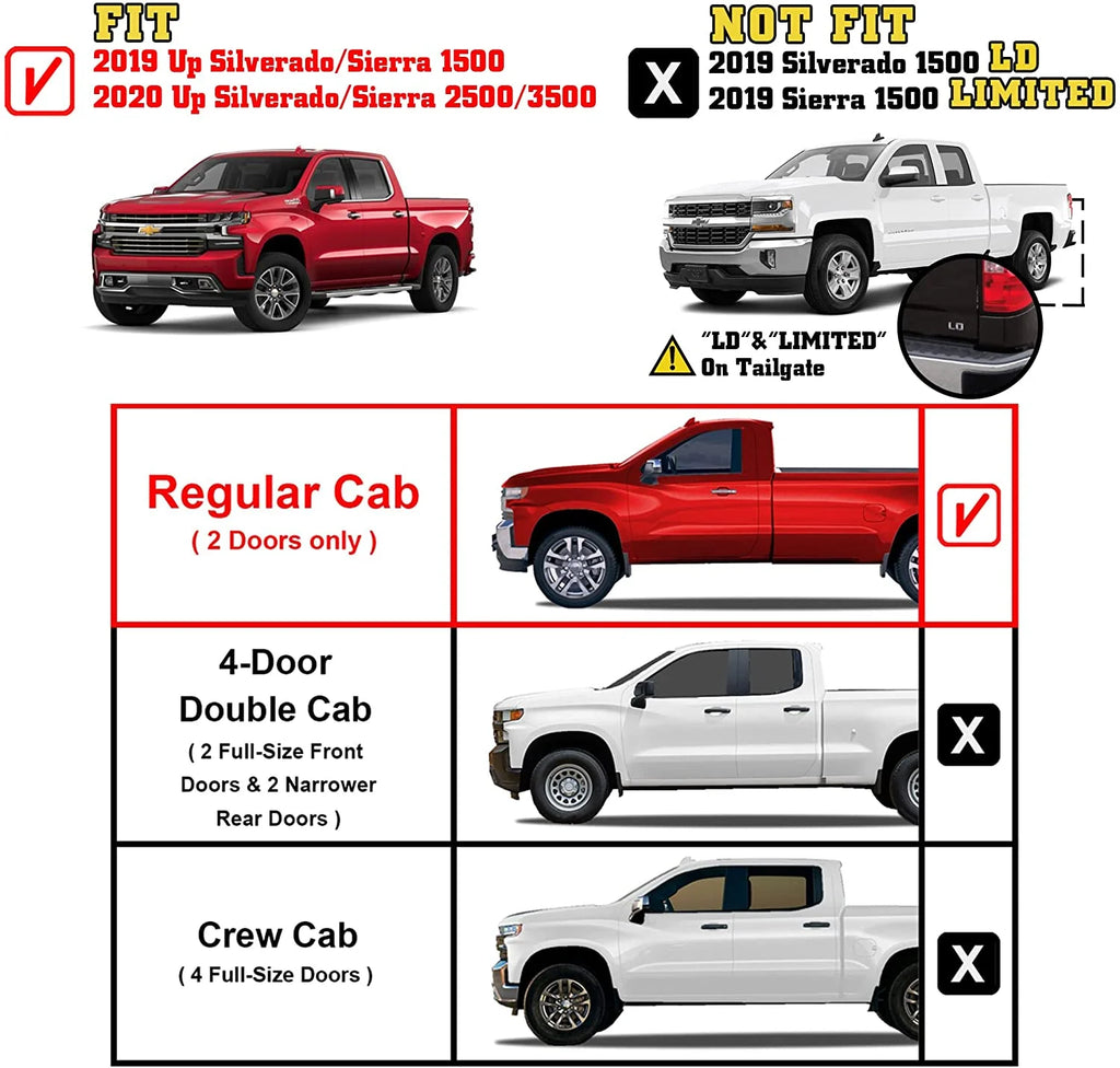 Black Side Step Nerf Bars for Pickup Truck T372