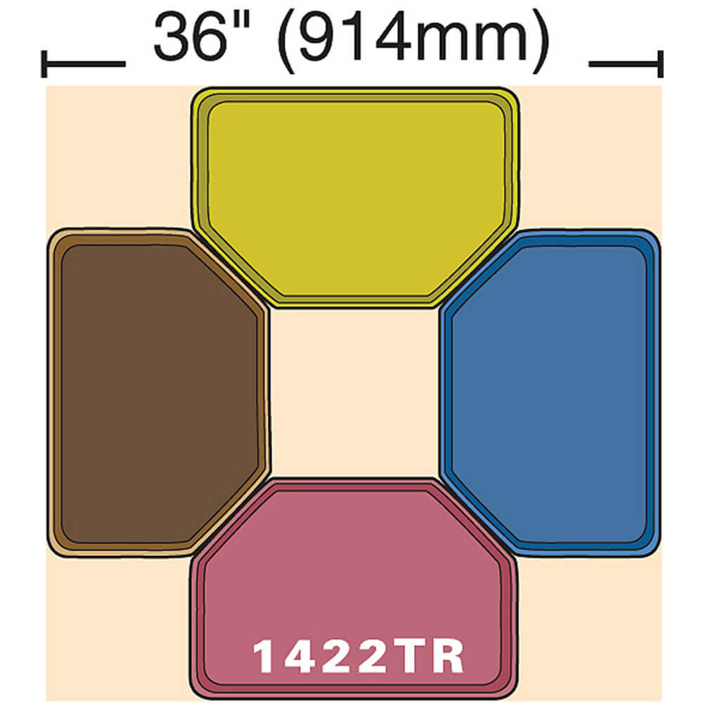 Trapezoid 14x22 x 22x22 Sky Blue Camtray Case of 12 N664